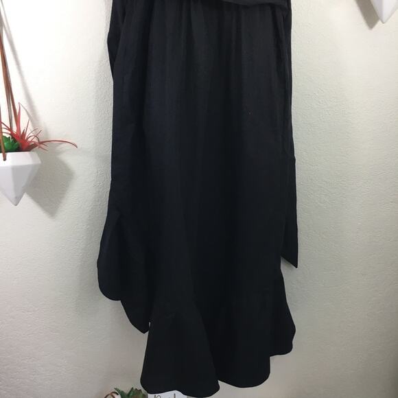 NWT Sandro Lover black ruffle asymmetric dress - Picture 10 of 13